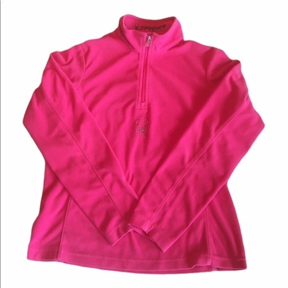 SPYDER Girls 1/4 zip fleece shirt - sz Med…